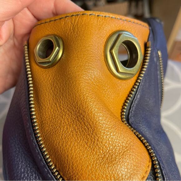 OrYANY Lian Leather Zipper Detail Slouchy Hobo Colorblock Bag - Picture 4 of 11